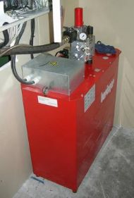 Hydraulikstation, hydraulikpumpe & hydraulicylinder.
