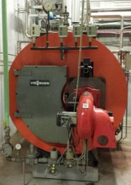 Demineralisation system, steam boiler, steam generator, accumulator tank, boiler, hot air boiler, calorifier, heat recovery unit, plate heat exchanger, tube heat exchanger, UHT system, steel chimney.