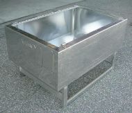 Vats of various sizes.